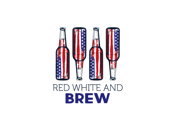 Red, White & Brew Custom T-Shirt Design