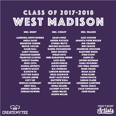 West Madison Class of 2017-18
