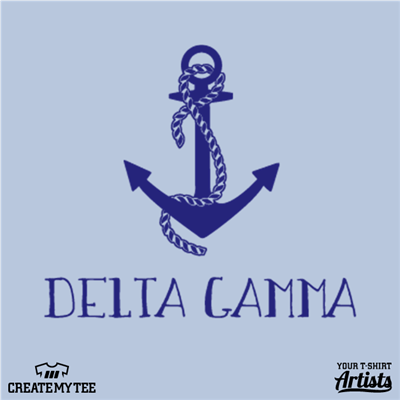 Delta Gamma, Anchor, 4" wide