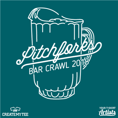 Pitchforks Bar Crawl 2018, Beer pitcher
