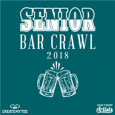 Senior, Bar Crawl, Beer, Alcohol