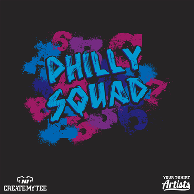 Philly, Squad, Philly Squad, Splatter, Alphabet