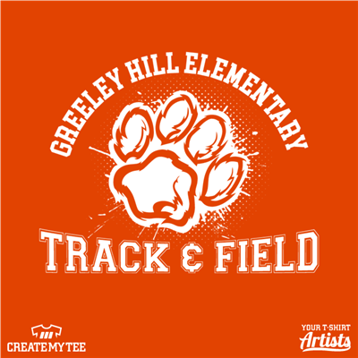 Greeley Hill Elementary, Track & Field, Paw, Paw Print