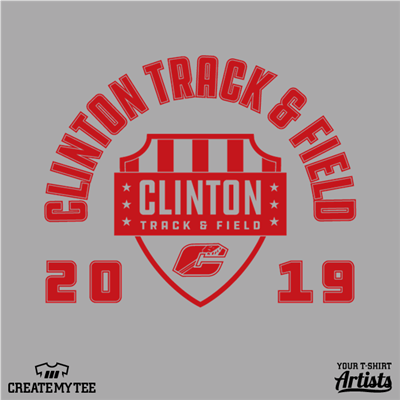 Clinton Track and Field Badge, Clinton, Track and Field, 2019