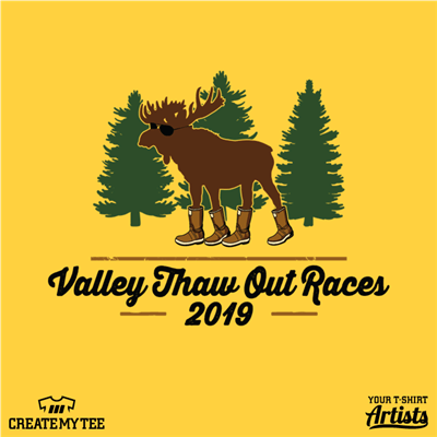 Valley Thaw Out Races, 2019, Moose, Trees, Race, Road Race
