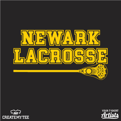 Newark, High School, Lacrosse, Yellowjackets, 3.5, 1 color