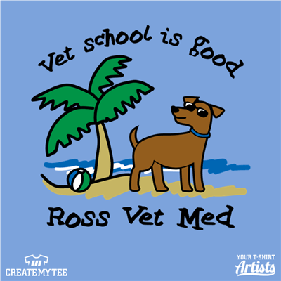 Vet School Is Good, Vet School, dog, Beach