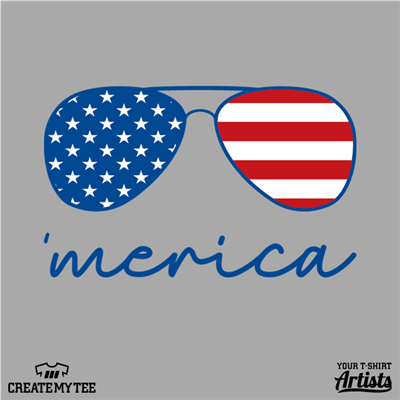 Merica, Sunglasses, Shades, Patriotic, USA, America, 4th of July