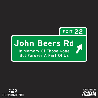 John Beers Rd, State, Interstate Sign, Exit
