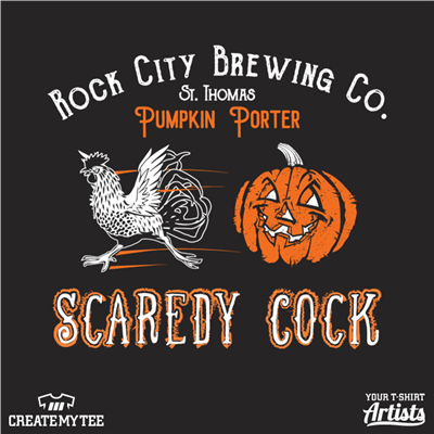 Scaredy Cock, Rock City Brewing Co., St. Thomas, Pumpkin Porter, Beer, Pumpkin, Rooster, Halloween