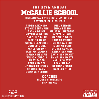 McCallie, School, Swim and Dive, Swim, Dive, Names, List, Coach