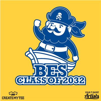 BES, Class of 2032, Pirate, Elementary School, Boat, School