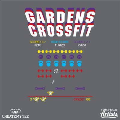 Gardens Crossfit, Crossfit, Weights, Space Invaders, Retro, Gaming, Games, Fitness