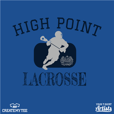 hpa, lacrosse, front, navy, light gray, high point