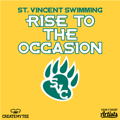 SVC, Swim Team, Paw Print, Rise To The Occasion, St Vincent, Saint Vincent, Swimming, 10