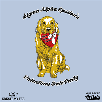 Valentines Day, Sigma Alpha Epsilon, Date Party, Greek, Dog, Golden Retriever