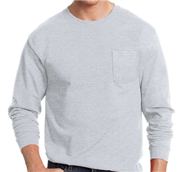 Hanes Tagless ComfortSoft Long-Sleeve Pocket T-Shirt