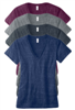 Bella Ladies' 4 oz. Tri-Blend Deep V-Neck