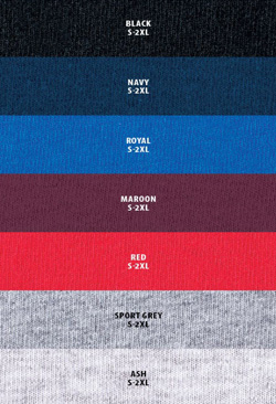 *some colors vary by availability