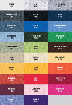 *some colors vary by availability