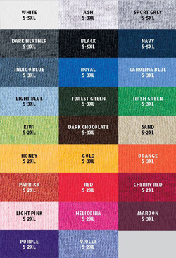 *some colors vary by availability