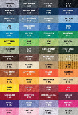 *some colors vary by availability