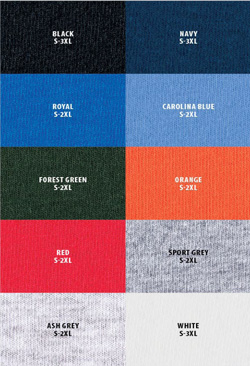 *some colors vary by availability