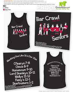 sorority bar crawl shirts