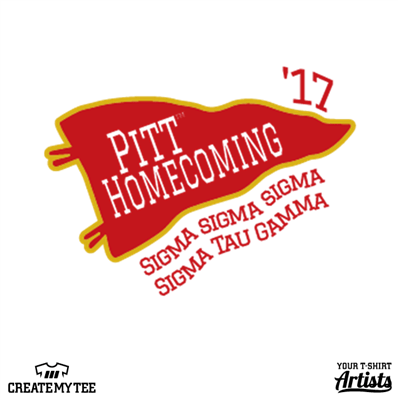 Pitt Homecoming Pennant, Sigma Sigma Sigma, Sigma Tau Gamma