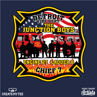DFD, Junction Boys, Detroit, Fire Department, Firemen, Fire Truck