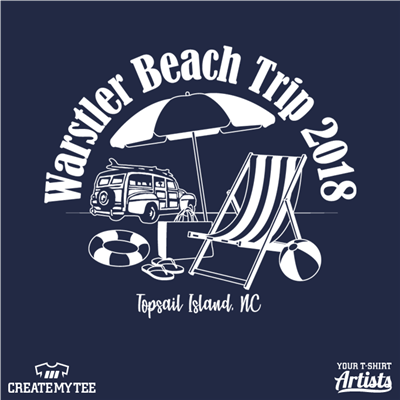 Warstler Beach Trip 2018, Beach scene with chair and umbrella