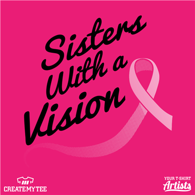 Sisters with a vision, Cancer ribbon