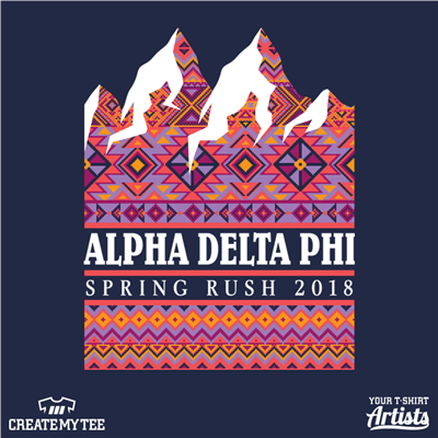 Alpha Delta Phi, Mountain, Aztec, Spring Rush, Ugly Sweater