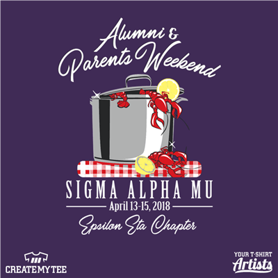 Sigma Alpha Mu, Alumni, Parents, Weekend, Crawfish, Boil, Picnic, Lobster
