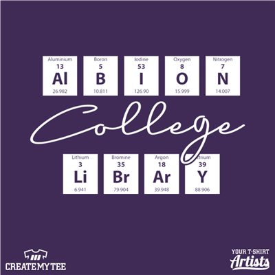 Albion College Library, Albion, Periodic Table, Elements
