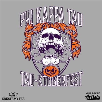 Phi Kappa Tau, Tri Sigma, Tau-Ktoberfest, Skull, Fraternity, Halloween, Spooky