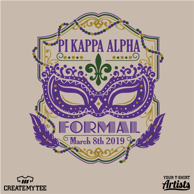 New Orleans, Mardi Gras, Pi Kappa Alpha, Mask, Formal, 2019