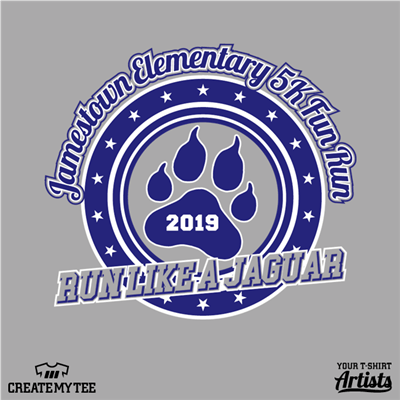 Jamestown, Elementary, 5k, Fun Run, Jaguar, Paw Print, 10