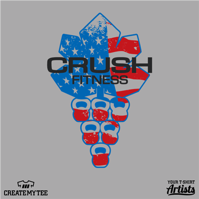 Crush Fitness, Patriotic, Crossfit, Flag