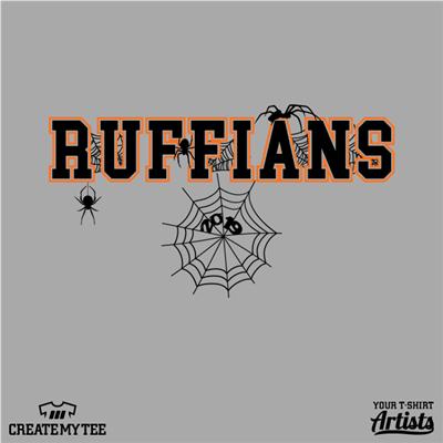 RUFFIANS, Varsity, 2019, Halloween, Spider, Spiders, Web, 12
