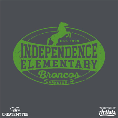 Independence, Elementary, Spirit Wear, 2019, Broncos, 9.5