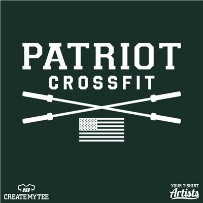Patriot, Barbell, Crossfit, Gym, Flag