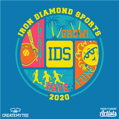 Iron Diamond Sports, IDS, 2020, Camp, Learn, Grow, Have, Fun, Sports, Baseball, Sun