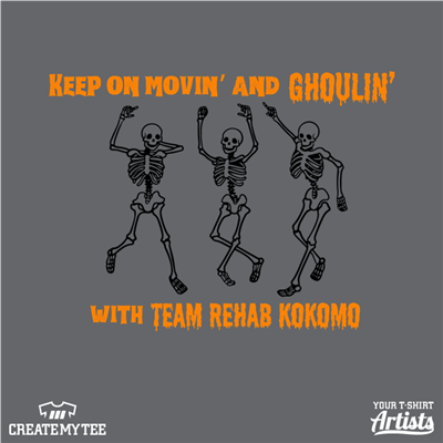 Team Rehab, Kokomo, Halloween, skeletons