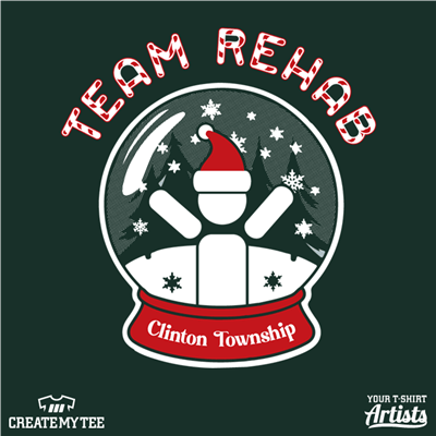 Team Rehab Snowglobe Holiday Christmas Clinton Township 2025