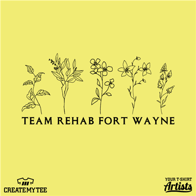 Team Rehab Spring Design Flowers Delicate Floral Drawing